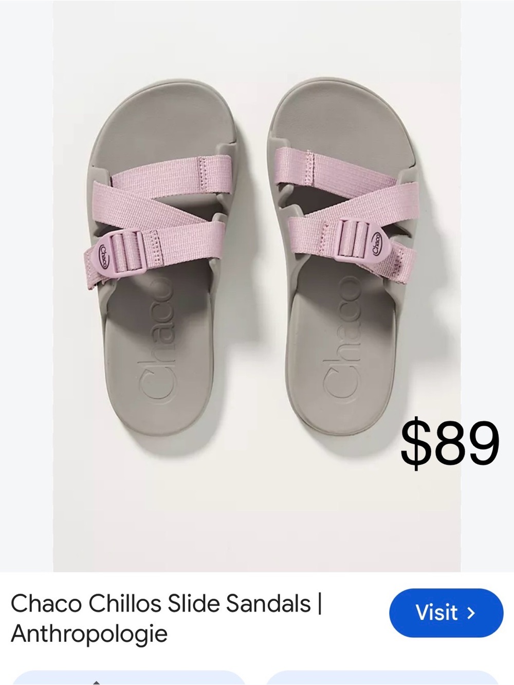 Chaco by Anthropologie Chillos slides women’s sandals size 8